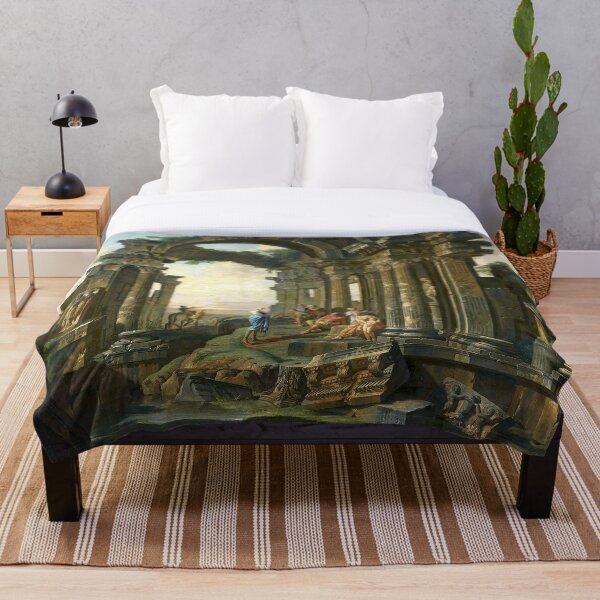 Item preview,  Giovanni Paolo Panini Architectural capriccio with Roman ruins designed and sold by OldTimeArt.