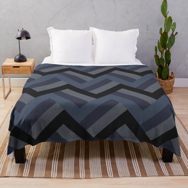Blue striped Throw Blanket