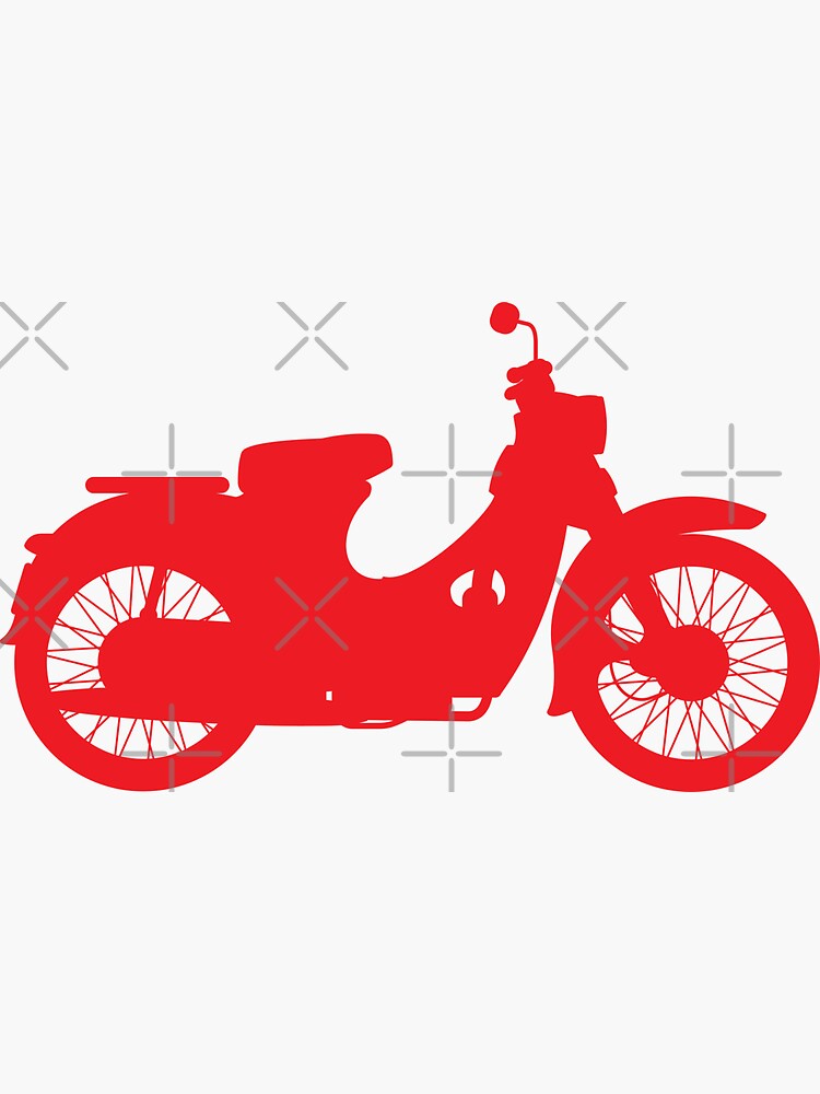 Honda Super Cub - Silhouette Red - C100 C90 C70 C65 C50\