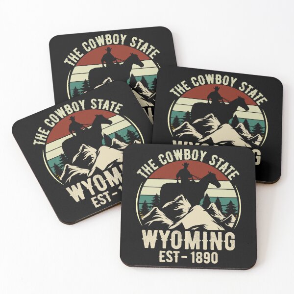Item preview, The Cowboy State Wyoming Est -1890 Mountains Vintage Sunset T-Shirt designed and sold by KGN  CREATIVITY.