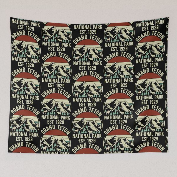 Item preview, Grand Teton National Park Est 1929 Vintage Sunset T-Shirt designed and sold by KGN  CREATIVITY.