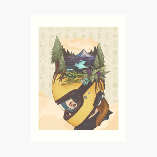 Backwoods Breakout- Women Who Ride Art Print
