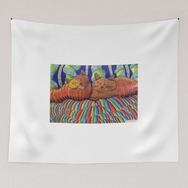 Item preview, 402 - STRIPY CATS  - DAVE EDWARDS - COLOURED PENCILS - 2014 designed and sold by BLYTHART.
