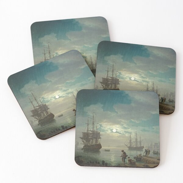 Item preview, Claude Joseph Vernet  Seaport by Moonlight designed and sold by OldTimeArt.