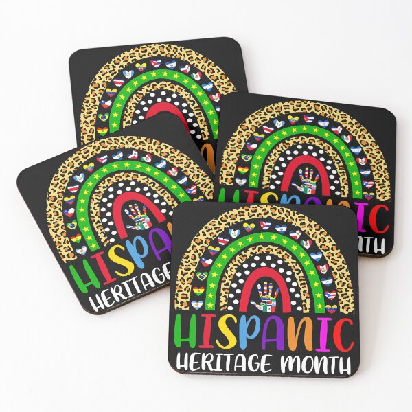 Item preview, National Hispanic Heritage Month Rainbow All Countries Flags designed and sold by ImkeAhrens.
