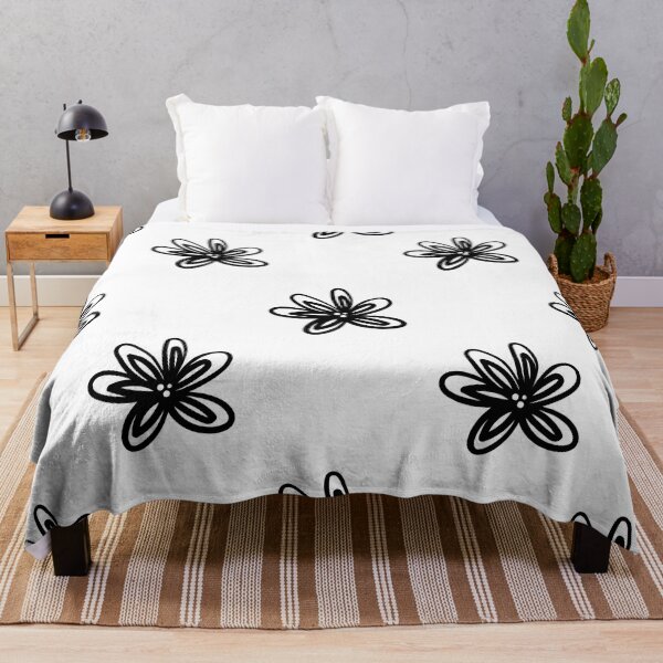 Item preview, Black flower patterns designed and sold by JSMidnightCreations .