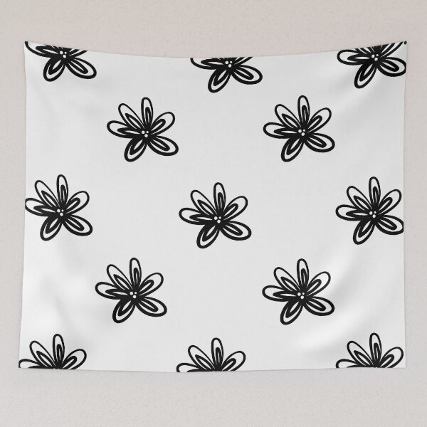 Item preview, Black flower patterns  designed and sold by JSMidnightCreations .