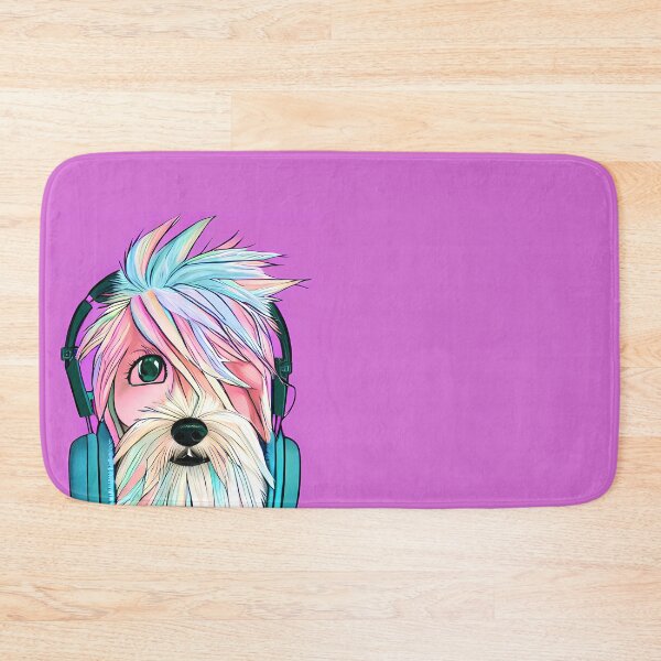 Item preview, Handsome charming prince Dog with headphones chatting and listening to music, pastel color. for pet lovers. designed and sold by AISHOPPE.