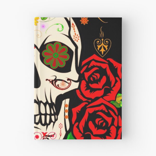 Item preview, Day Of Dead Mexico Travel, Día De Muertos Celebración, illustration of skull surrounded with flowers and drawings typical of the celebration of the day of the dead in Mexico. designed and sold by Malogue.
