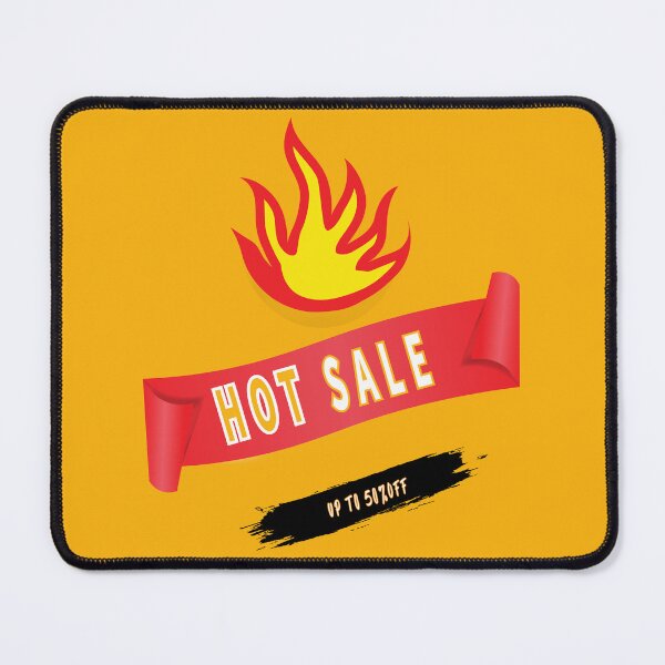 Item preview, Hot sale banner with fire and red ribbon sticker | hot sale sticker designed and sold by KARTICK DUTTA.