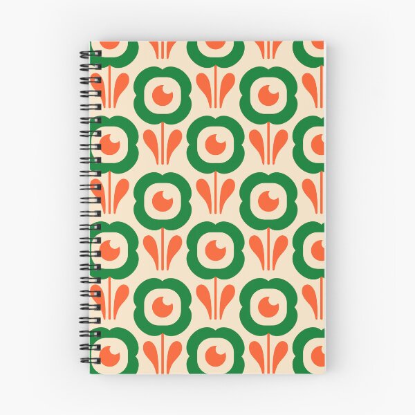 Item preview, 2042 - playful retro daisies, green / orange designed and sold by RouCouCou.