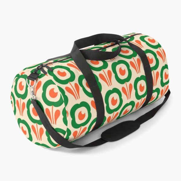 Item preview, 2042 - playful retro daisies, green / orange designed and sold by RouCouCou.