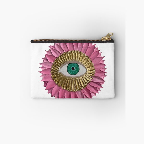 Item preview, Floral Gold Evil Eye Painting, Flower Pink Painting designed and sold by Dorsadaf M.