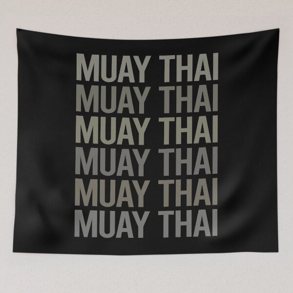 Item preview, Gray Text Art Muay Thai designed and sold by TartSpiderWeb.