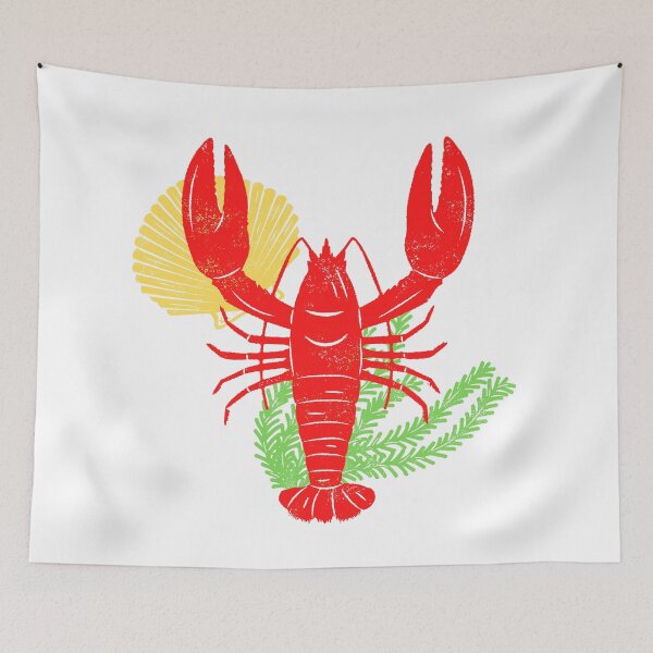 Item preview, Crustaceancore nautical lobster shell seaweed designed and sold by jrno11.