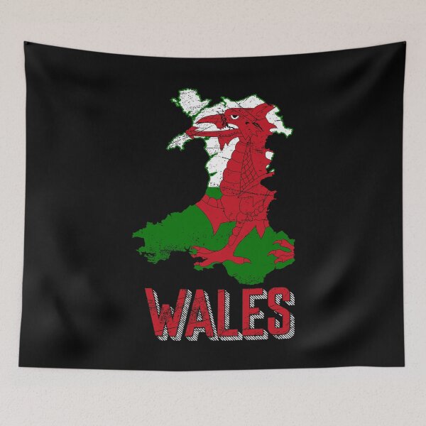 Item preview, Wales flag map designed and sold by Mila1946.