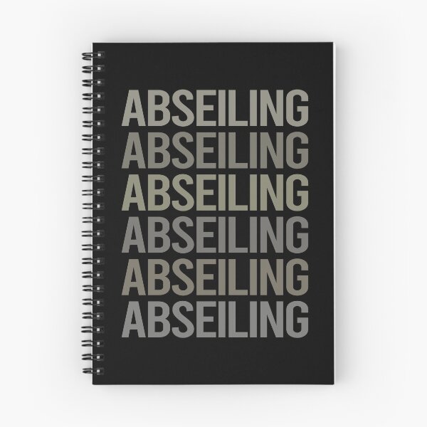 Item preview, Gray Text Art Abseiling Abseil designed and sold by TartSpiderWeb.