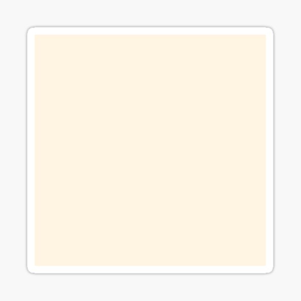 Solid block colour / color in cream Sticker