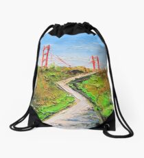 Golden gate bridge art Drawstring Bag