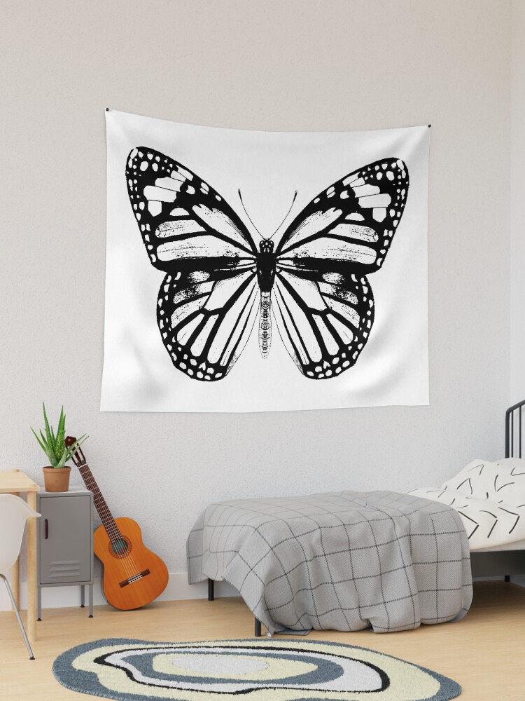 Vintage Butterfly Tapestry Fairycore Decor Dorm Room Decor Wall Tapestry  Aesthetic Vintage Floral Dorm Room Decor 