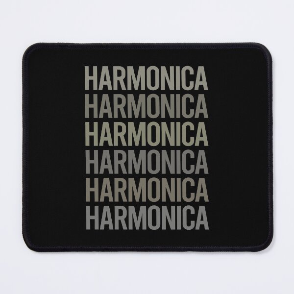 Item preview, Gray Text Art Harmonica Mouth Organ designed and sold by TartSpiderWeb.