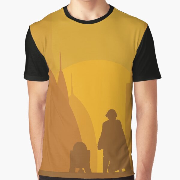 Vista previa del artículo con la obra «Anakin y r2d2 en Coruscant - Artprint», diseñado y vendido por Leafy Impressions.