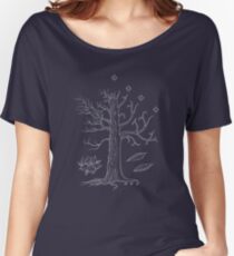 Camiseta ancha para mujer El árbol blanco de Gondor