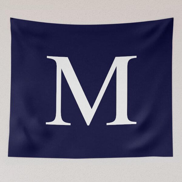 Item preview, Navy Blue Basic Monogram M designed and sold by rewstudio.