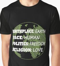 Birthplace Earth Race Human Women Rights Equality Liberal Spiritual Graphic T-Shirt