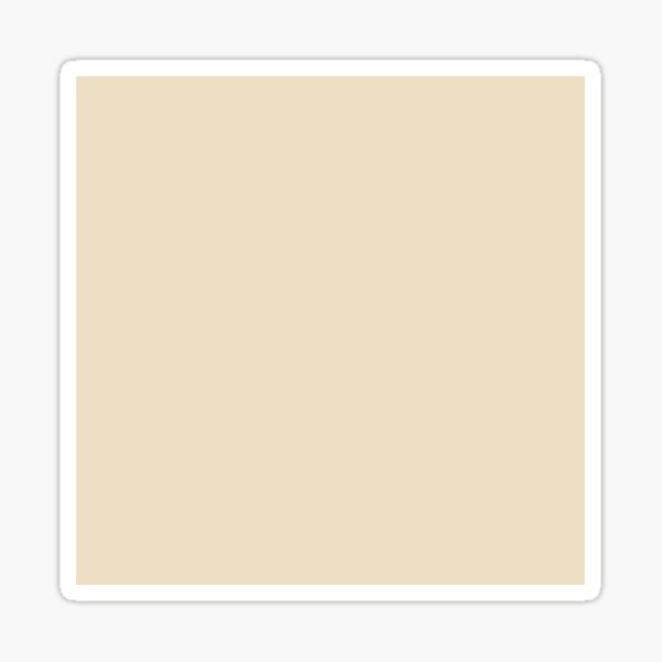 Solid block colour / color in light beige Sticker