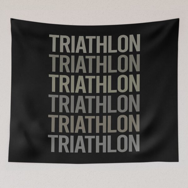 Item preview, Gray Text Art Triathlon Triathlete designed and sold by TartSpiderWeb.
