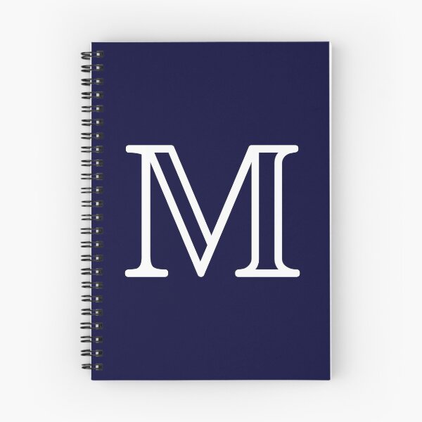 Item preview, Navy Blue Simple Monogram M designed and sold by rewstudio.
