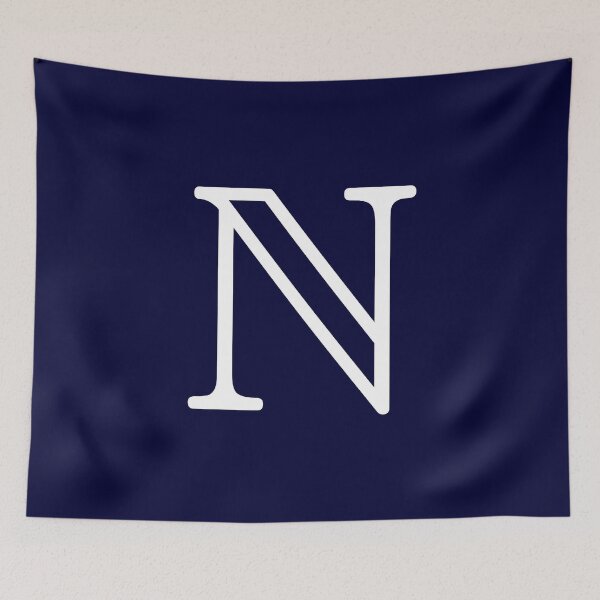 Item preview, Navy Blue Simple Monogram N designed and sold by rewstudio.