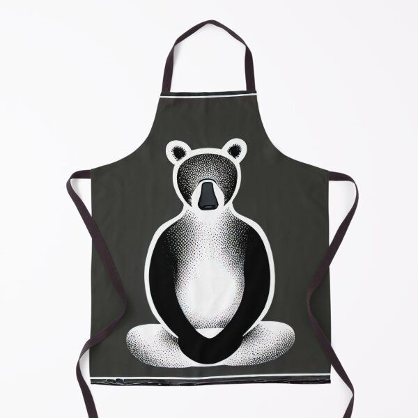 Item preview, Black Bear Monk Sitting In Meditation Illustration Design designed and sold by SubtleSplit.