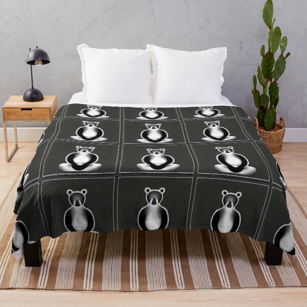 Item preview, Black Bear Monk Sitting In Meditation Illustration Design designed and sold by SubtleSplit.