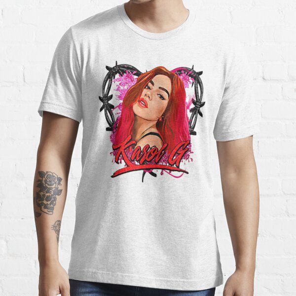 Karol G Bichota Y Corazón Tatuaje Impresión Gráfica Camiseta Ropa De Mujer  Moda Divertida Niñas Harajuku Camisa Tops