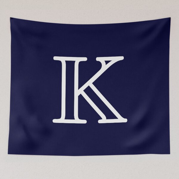 Item preview, Navy Blue Simple Monogram K designed and sold by rewstudio.