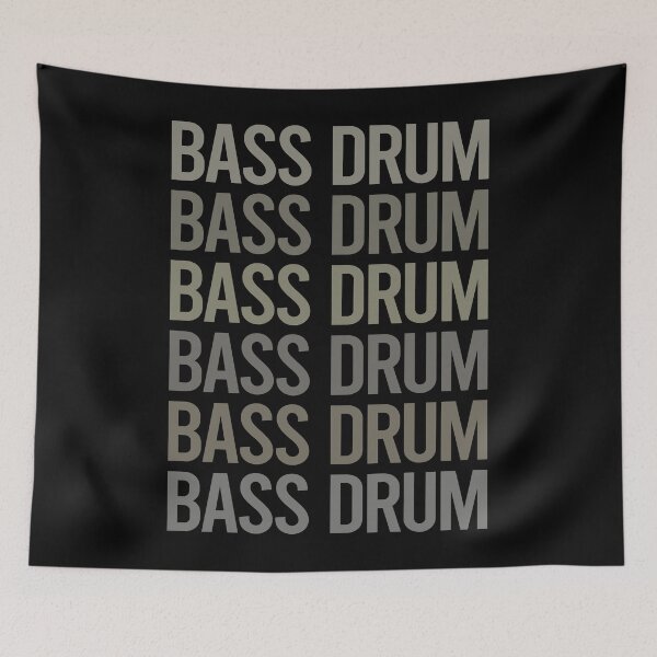 Item preview, Gray Text Art Bass Drum designed and sold by TartSpiderWeb.