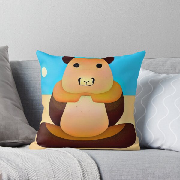 Item preview, Capybara Bear Zen Monk Vector Illustration sitting in meditation designed and sold by SubtleSplit.