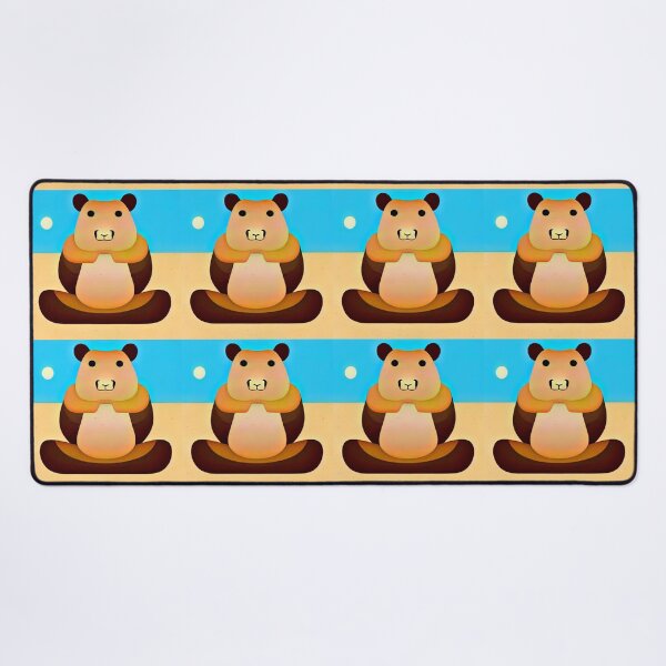 Item preview, Capybara Bear Zen Monk Vector Illustration sitting in meditation designed and sold by SubtleSplit.