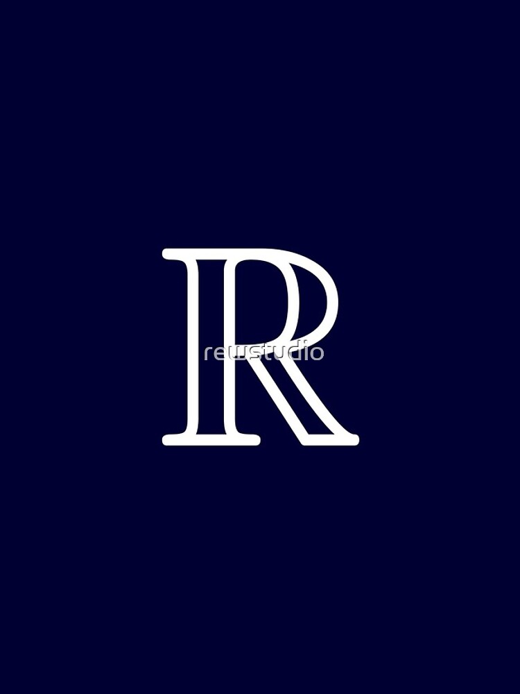 Thumbnail 4 of 4, iPhone Case, Navy Blue Simple Monogram R designed and sold by rewstudio.