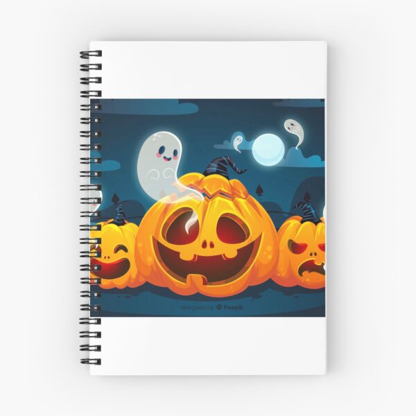 Item preview, halloween scary evil pumpkin funny pumpkin head with ghosts and the moon designed and sold by BEAUTY ⭐⭐⭐⭐⭐.
