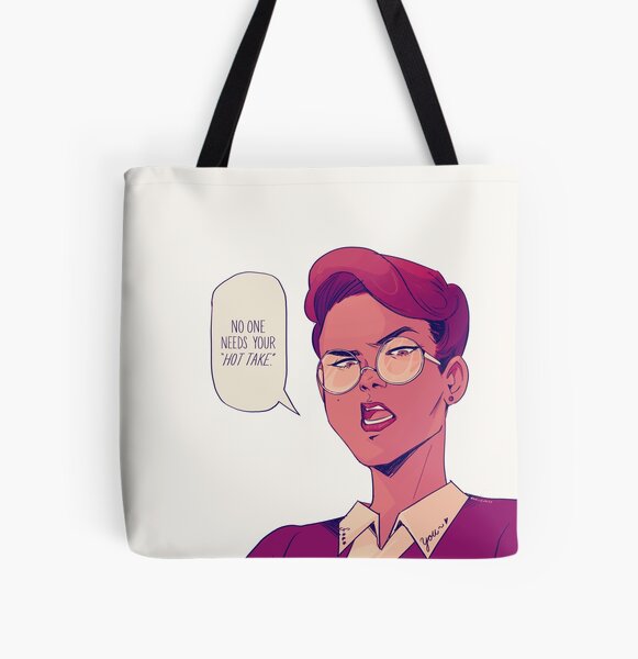 "No one needs your 'hot take'" All Over Print Tote Bag