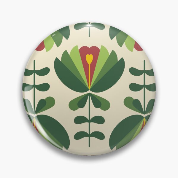 Item preview, 2049 - cornflowers, green / red designed and sold by RouCouCou.