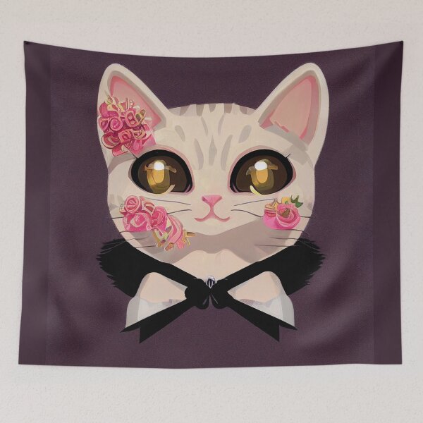 Item preview, Kitten Roses Art Print designed and sold by SmirkingDesigns.