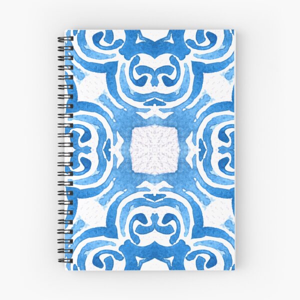 Item preview, Abstract watercolour rococo pattern in beautiful blues, organic swirls and roses mandala style designed and sold by FrancesPoff.