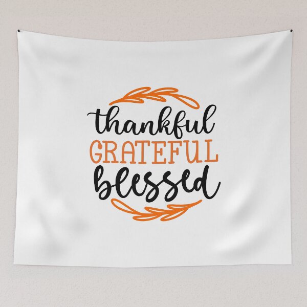 Item preview, Thankful Grateful Blessed Cute and Simple Fall Thanksgiving Design designed and sold by VieGalleryy.