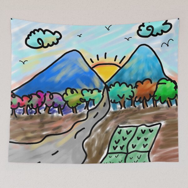 Item preview, Village drawing designed and sold by KennyLucky.