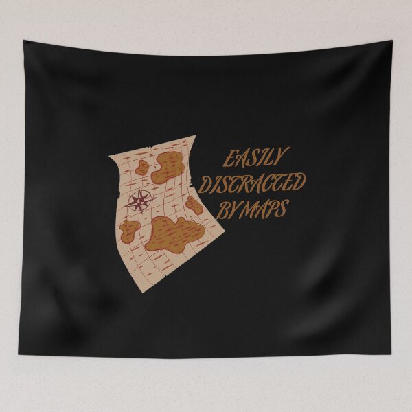 Item preview, Easily distracted by maps designed and sold by We Grow.