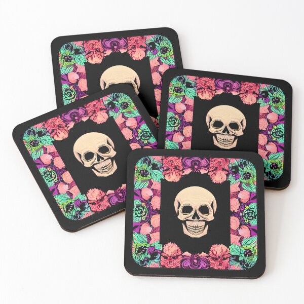 Item preview, Skull And Flowers Pattern designed and sold by nuel-art.